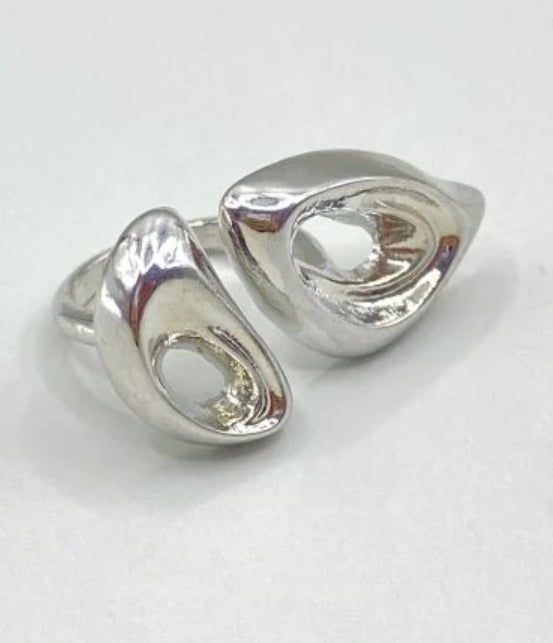 Anel Impacto Prateada