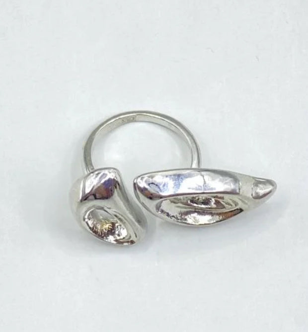 Anel Impacto Prateada