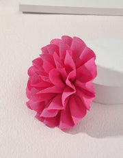 Flor Cabelo Roupa Rosa