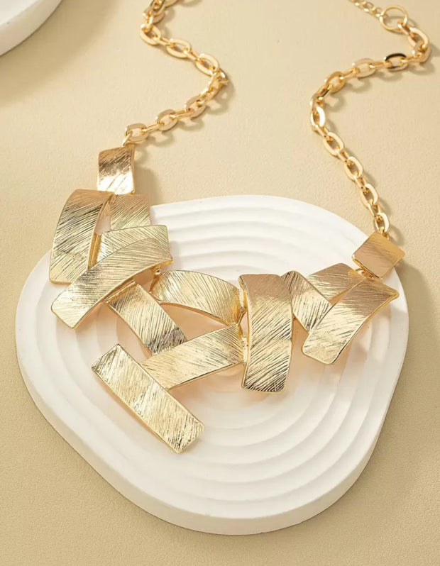 Colar Tetris Dourado