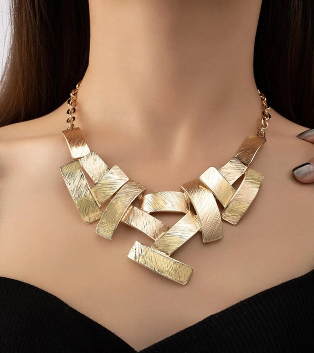 Colar Tetris Dourado