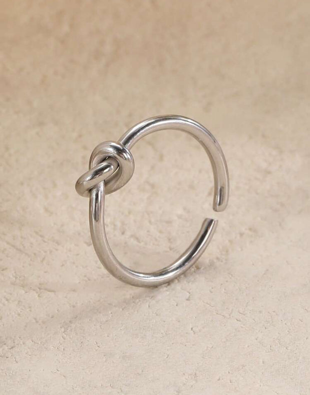 Anel Nó Prateado