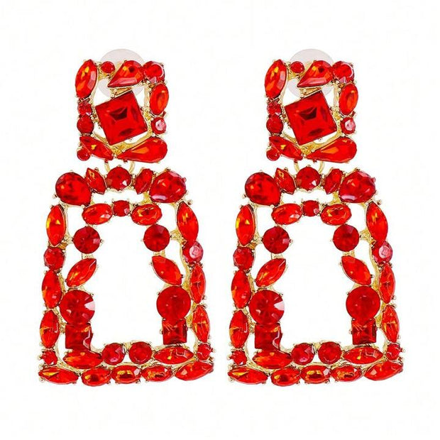 Brinco Strass Vermelho