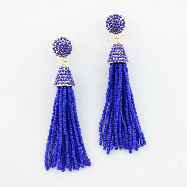 Brinco Tassel Azul Royal