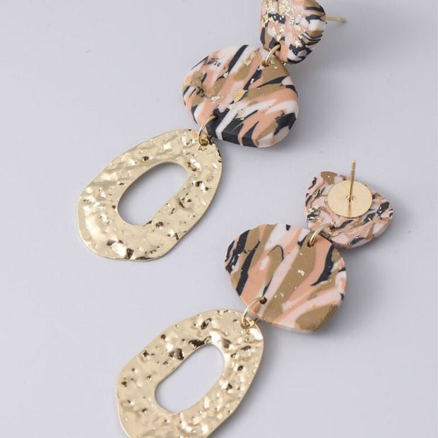 Brinco Mármore Rosa